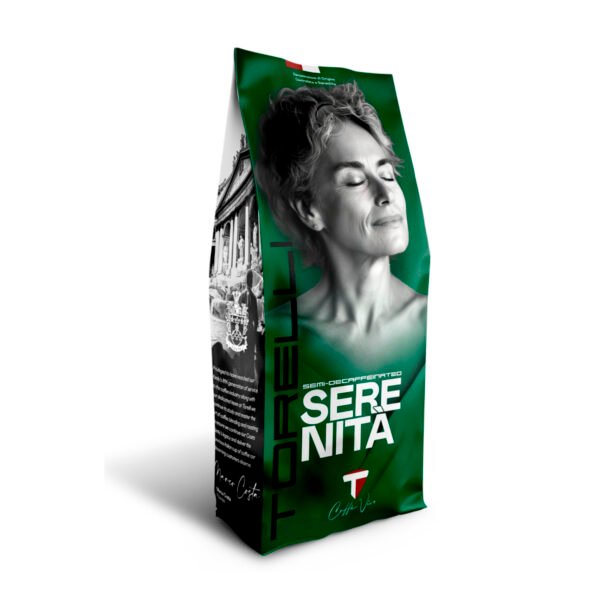 Serenità – kawa ziarnista półbezkofeinowa Torelli 50% Arabica 50% Robusta