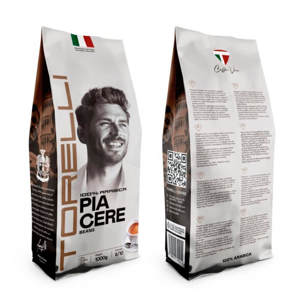 Piacere – kawa ziarnista 100% Arabica, Torelli, 500g / 1000g