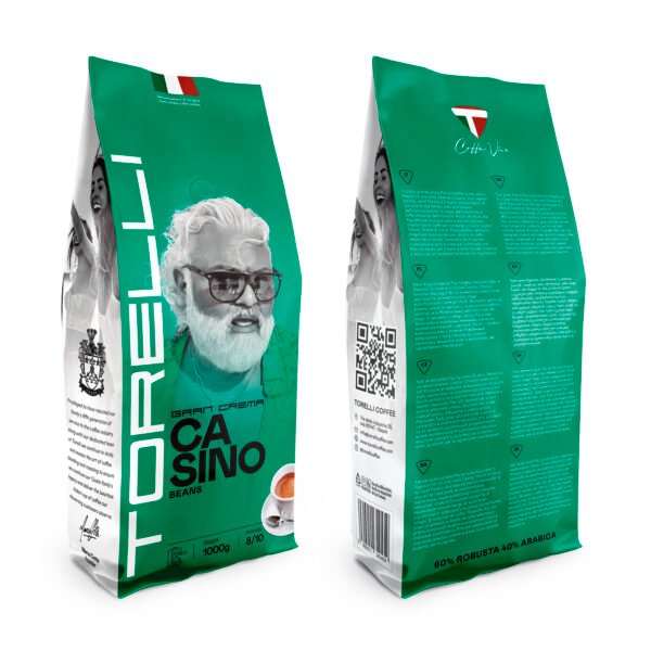 Casino – kawa ziarnista Gran Crema, 60% Robusta 40% Arabica, Torelli, 500g / 1000g