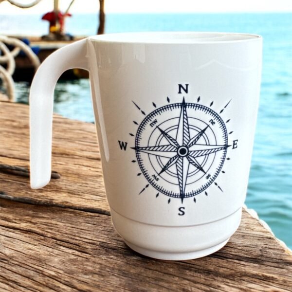 Kubek_z_poliweglanu_300ml_biala_z_nadrukiem Róża wiatrów