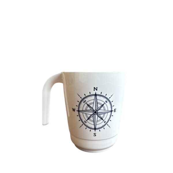 Kubek z poliwęglanu 300ml z uchem biały 6 sztuk z nadrukiem