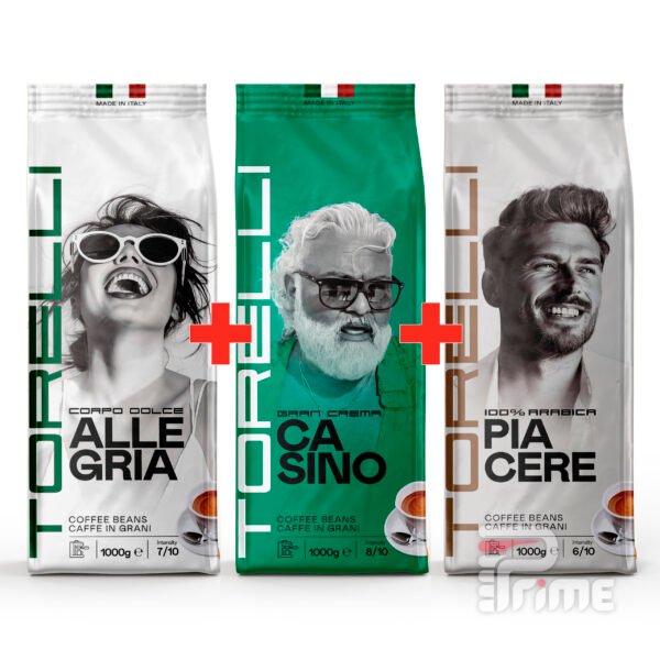 zestaw 3 kg kawy ziarnisytej, wloskie oferta specjalna
